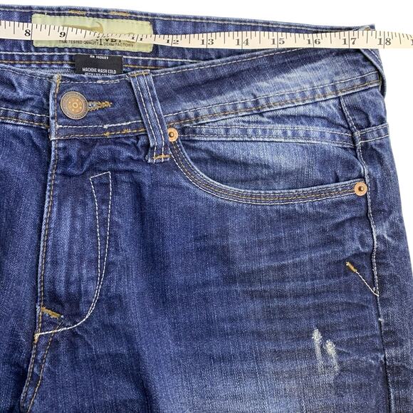 Copper Rivet Jeans Mens 34x32 Modern Straight Mid-Rise Distressed Comfort Hemmed - Picture 5 of 7